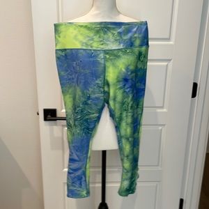 Women’s Blue/Lime colored Athletic Leggings